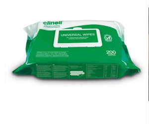 Clinell Wipes CW200 Universal Sanitising Anti-Bacterial x 200